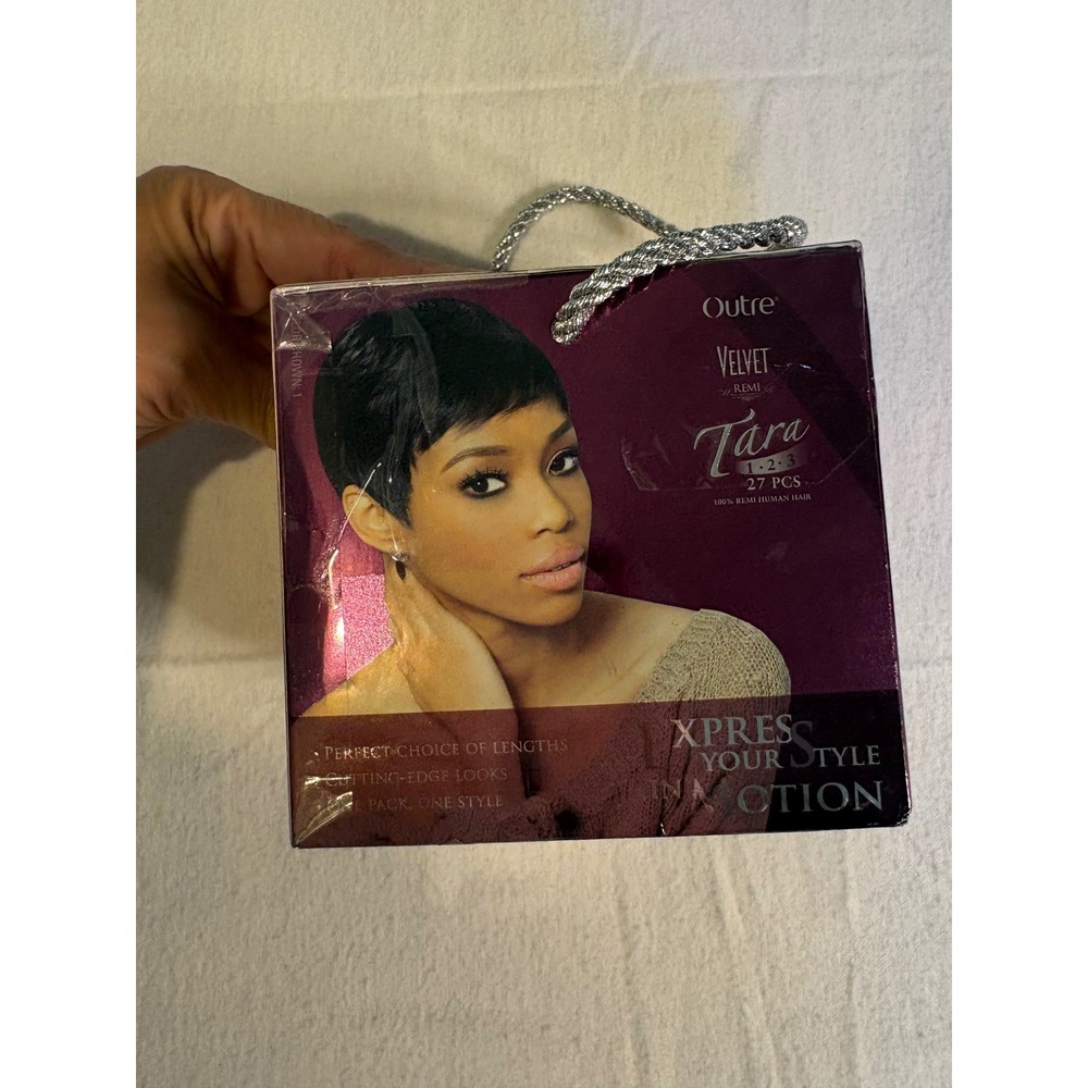 Outre Velvet Remi Tara 1-2-3 27 Pcs 100% Remi Human Hair Weave Color 1 Jet Black